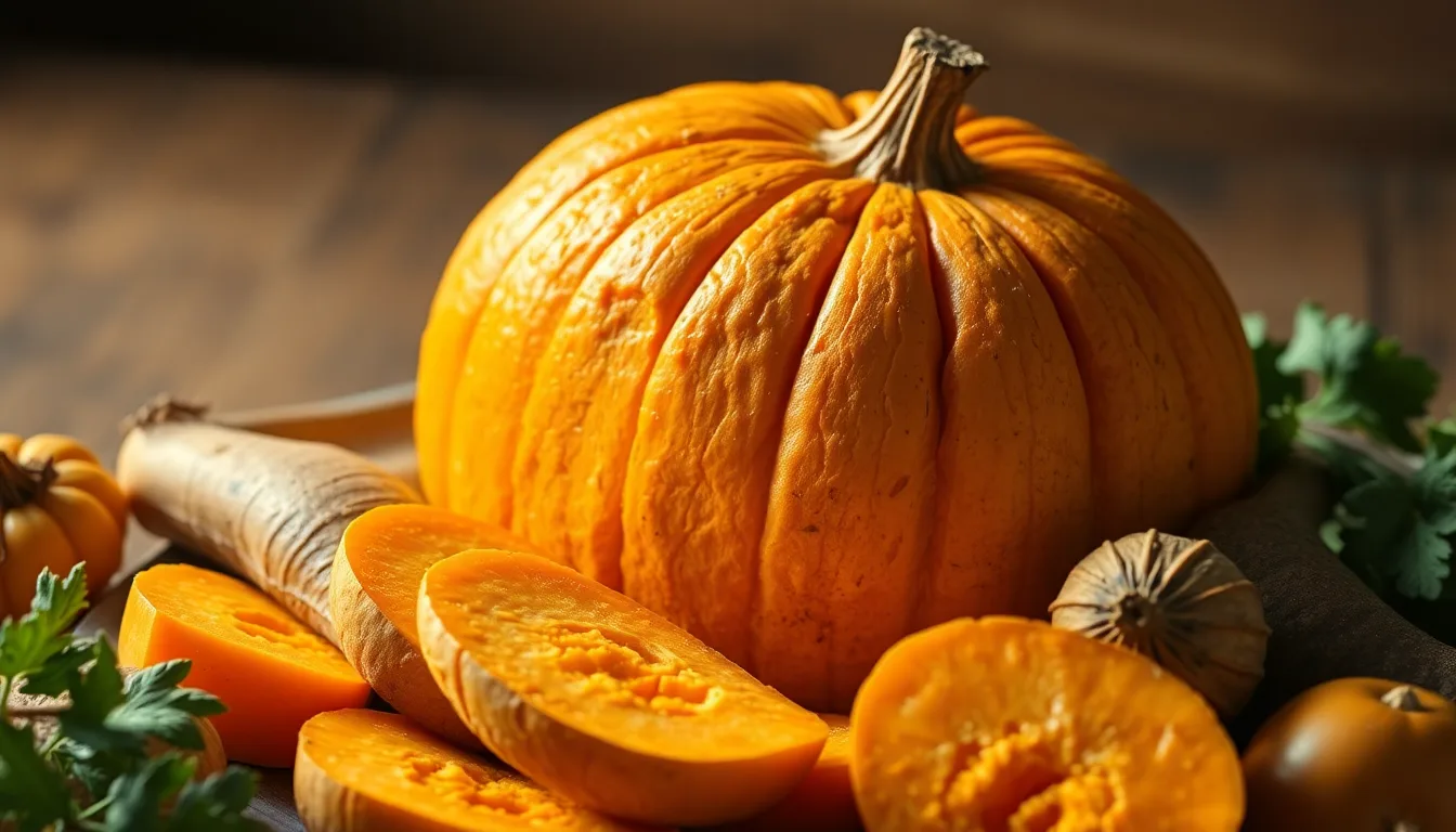 Assortiment de légumes anciens et plat principal.