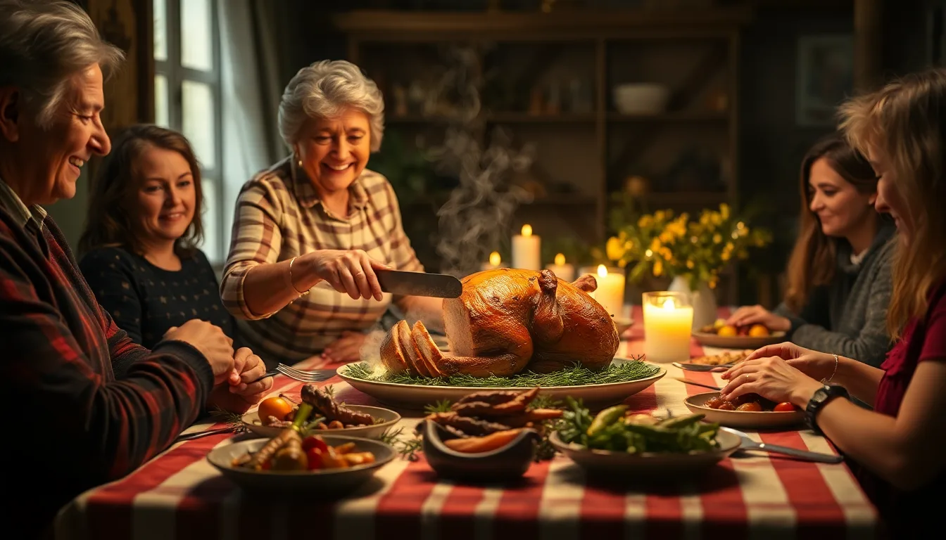 Un poulet rôti doré et appétissant sur une table