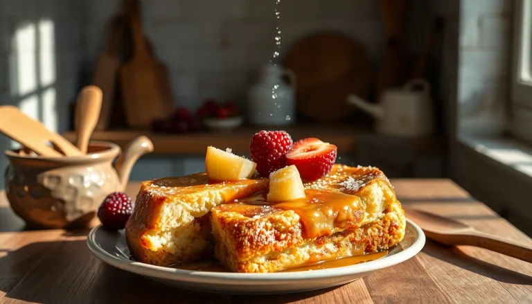 Pain perdu doré et appétissant