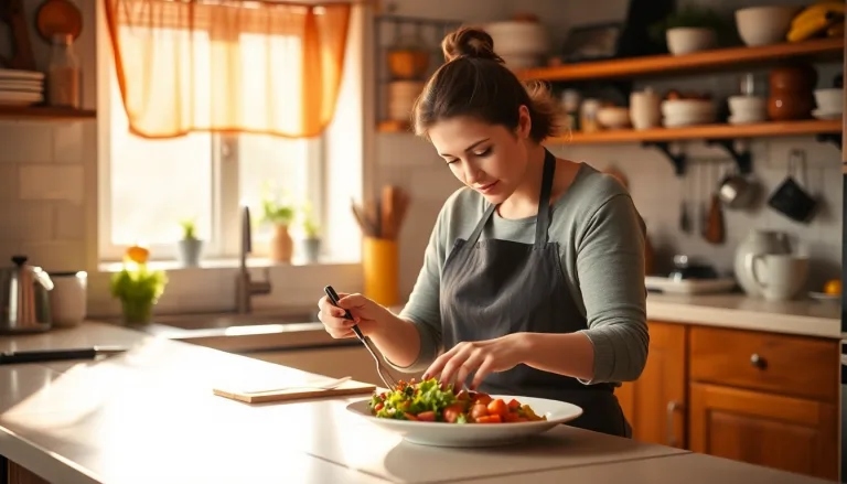 Une assiette fumante de plat rapide et appétissant sur une table.