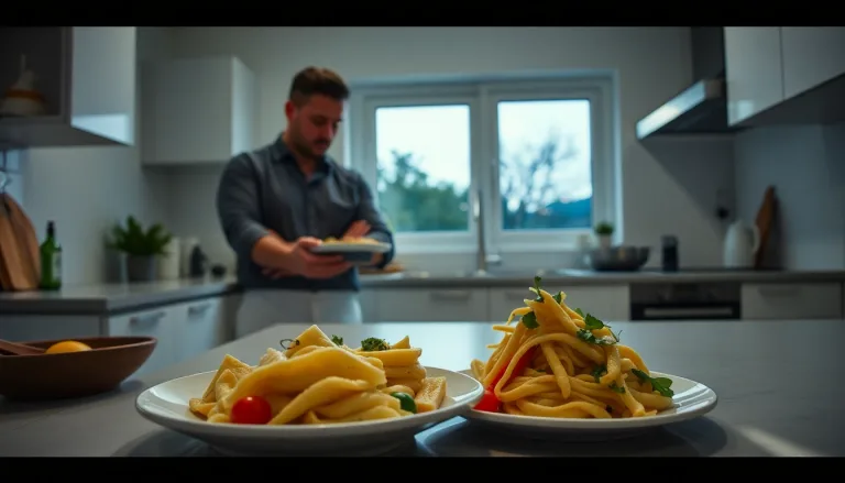 Une assiette appétissante d'un plat simple et rapide, préparé en 10 minutes, sur une table joliment dressée.