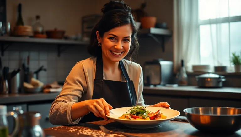 Personne soulagée devant une assiette de plat principal savoureux