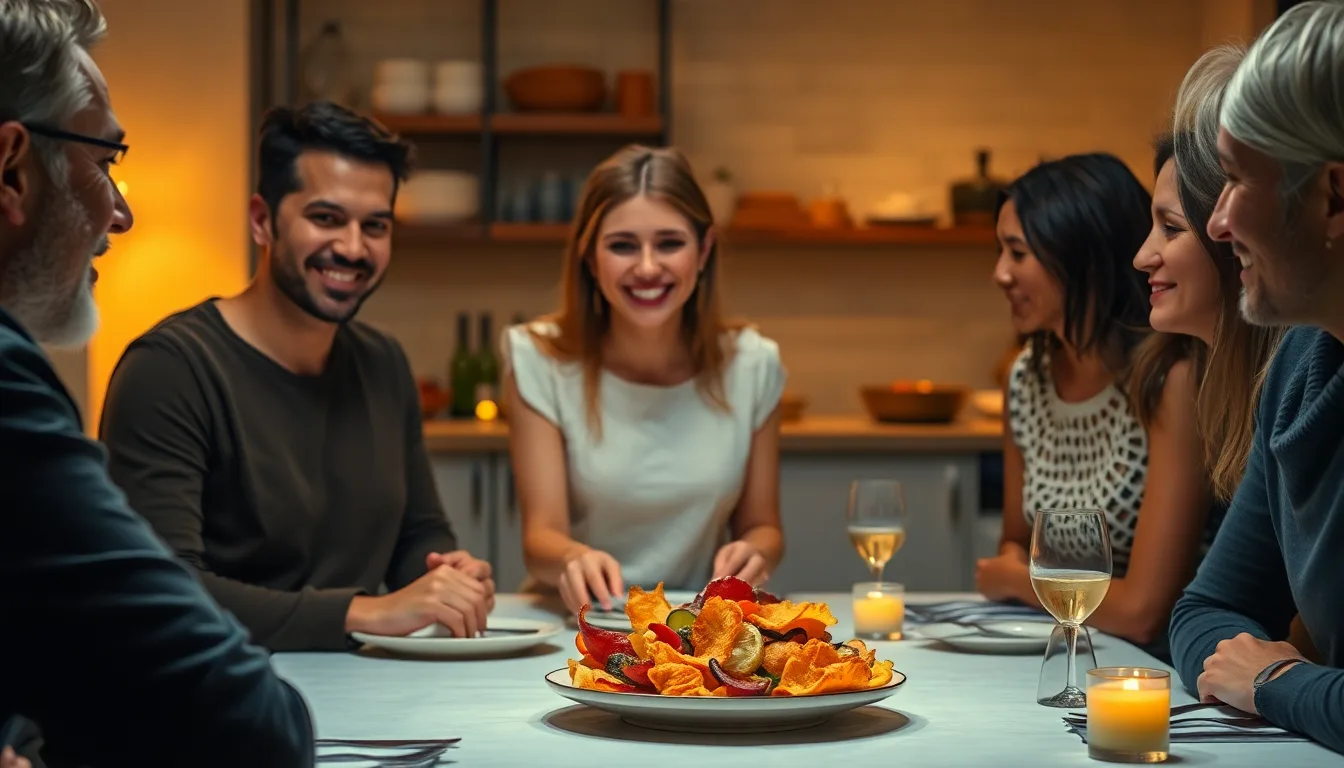 Assiette colorée avec un plat à base d'épluchures de légumes