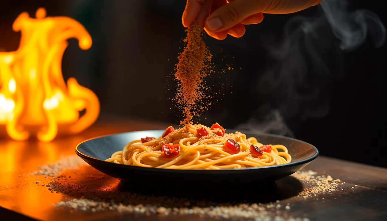 Un plat de pâtes savoureux avec un ingrédient secret mis en avant