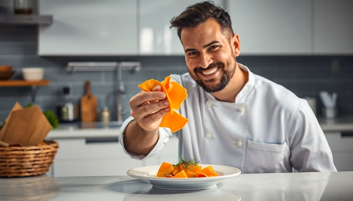Épluchures de carottes transformées en snack croustillant