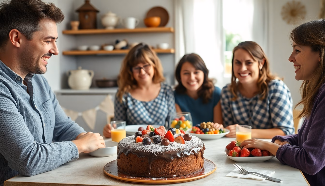 Un délicieux gâteau fait maison dans un moule à gâteau classique, présenté avec fierté