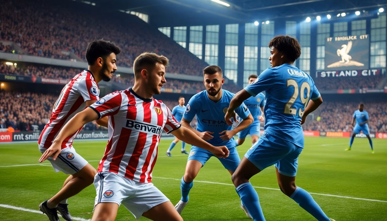 Joueurs de Brentford et Manchester City se préparant pour un match.