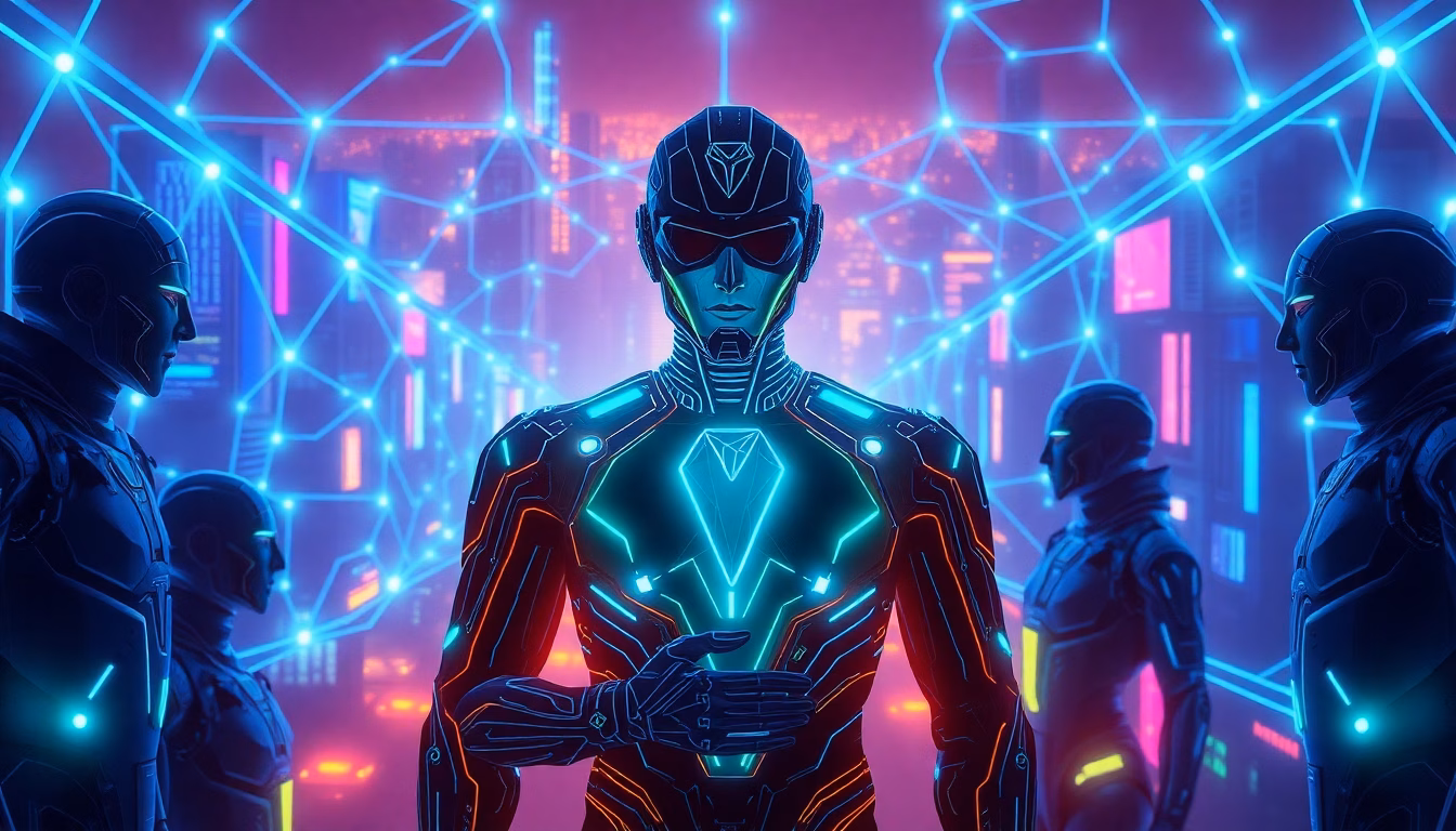 réseau blockchain abstrait