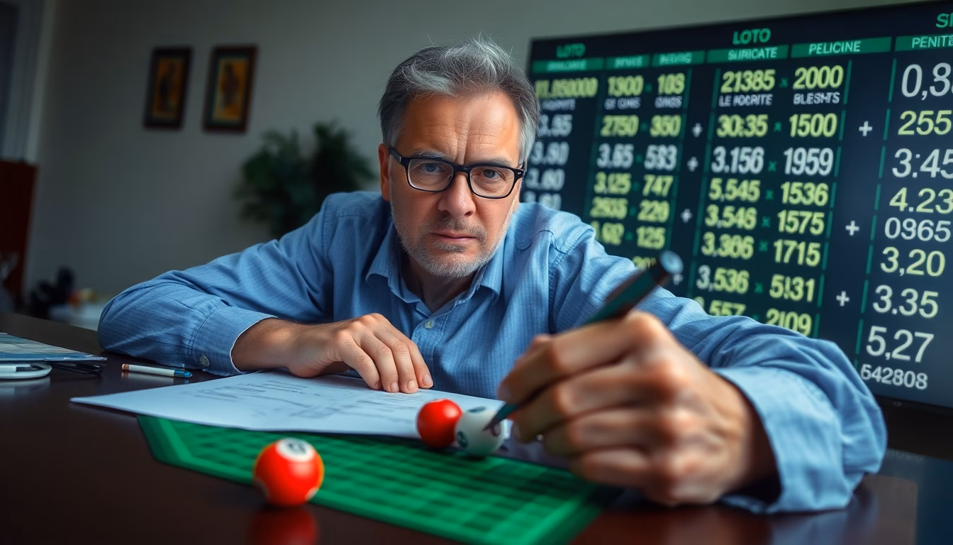 grille de Loto avec numéros chanceux