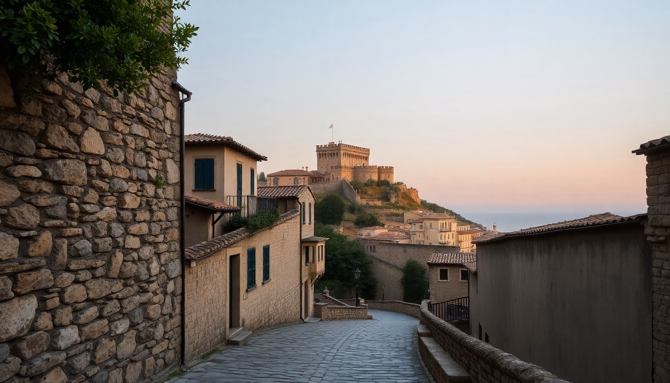 Château de Mussomeli dominant un village sicilien