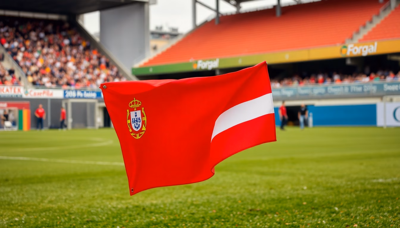 Maillots de football Portugal et Hongrie côte à côte.