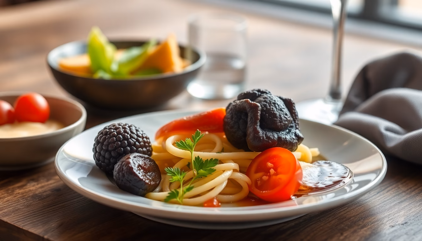 plat savoureux avec drapeaux Paris et Nantes