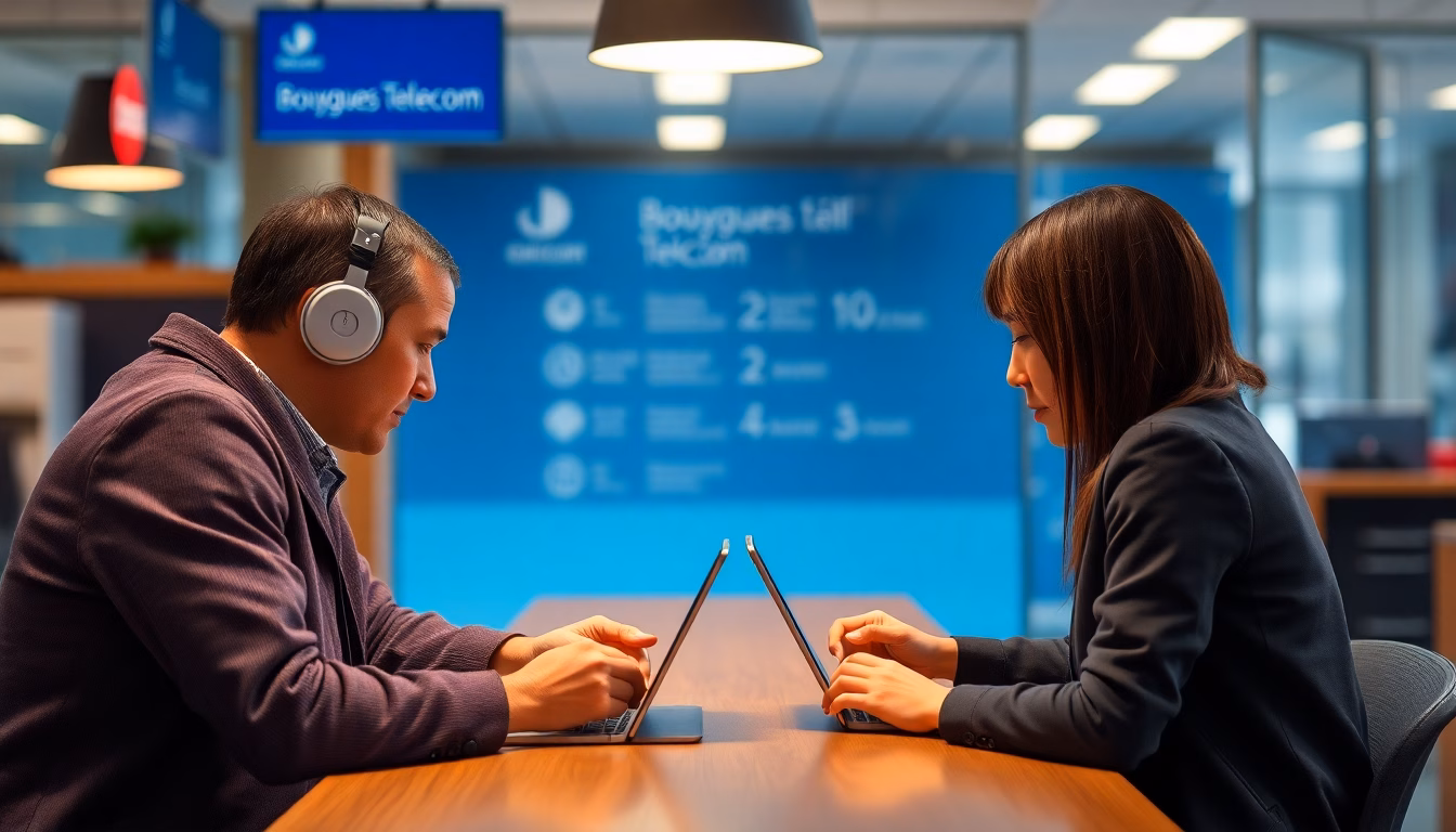 Logos Bouygues Telecom et SFR en confrontation