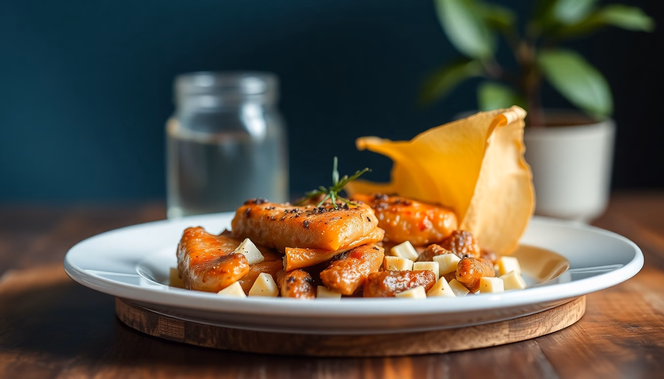 Plat gastronomique appétissant