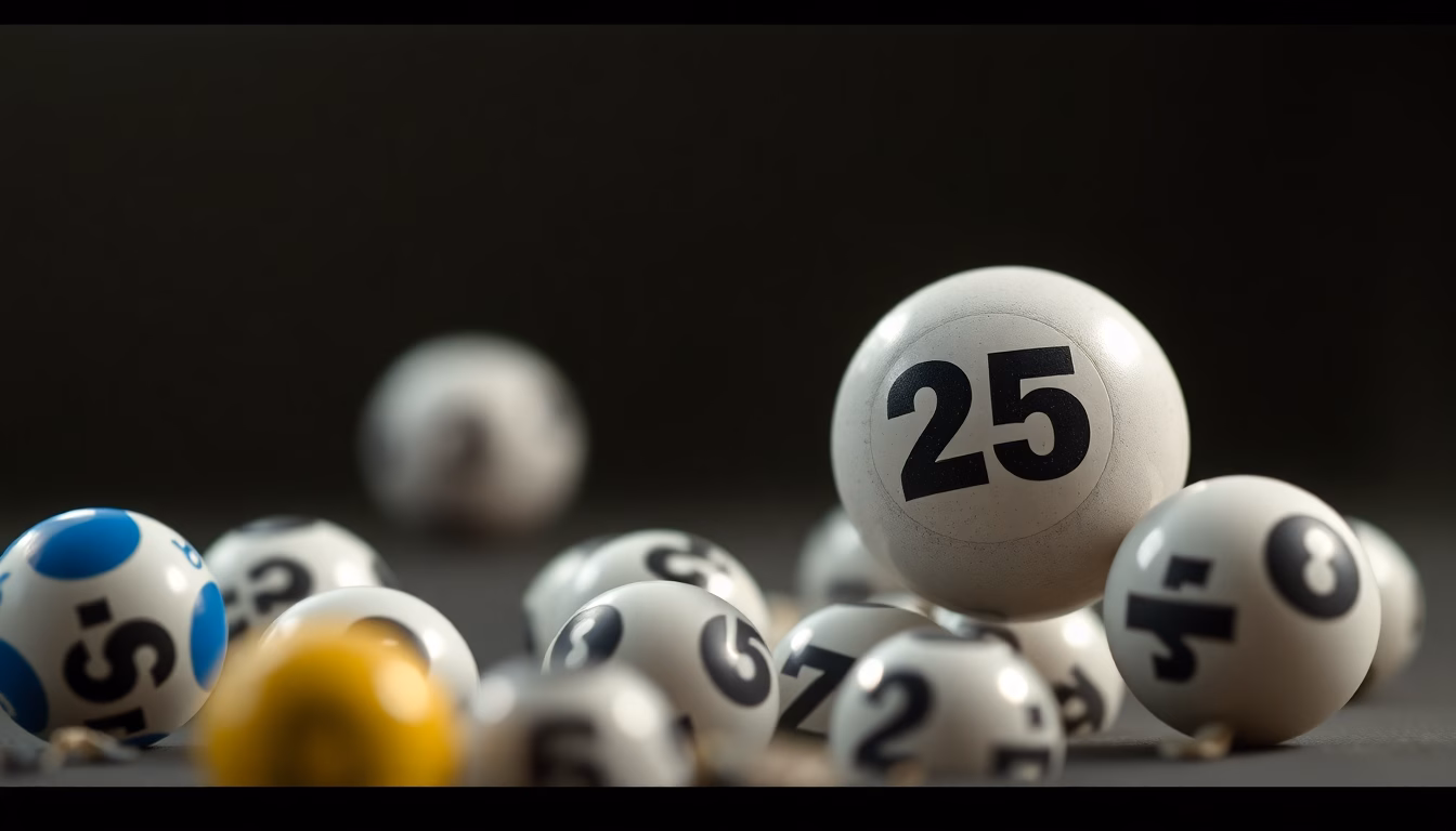 Main lançant boules de loterie chance