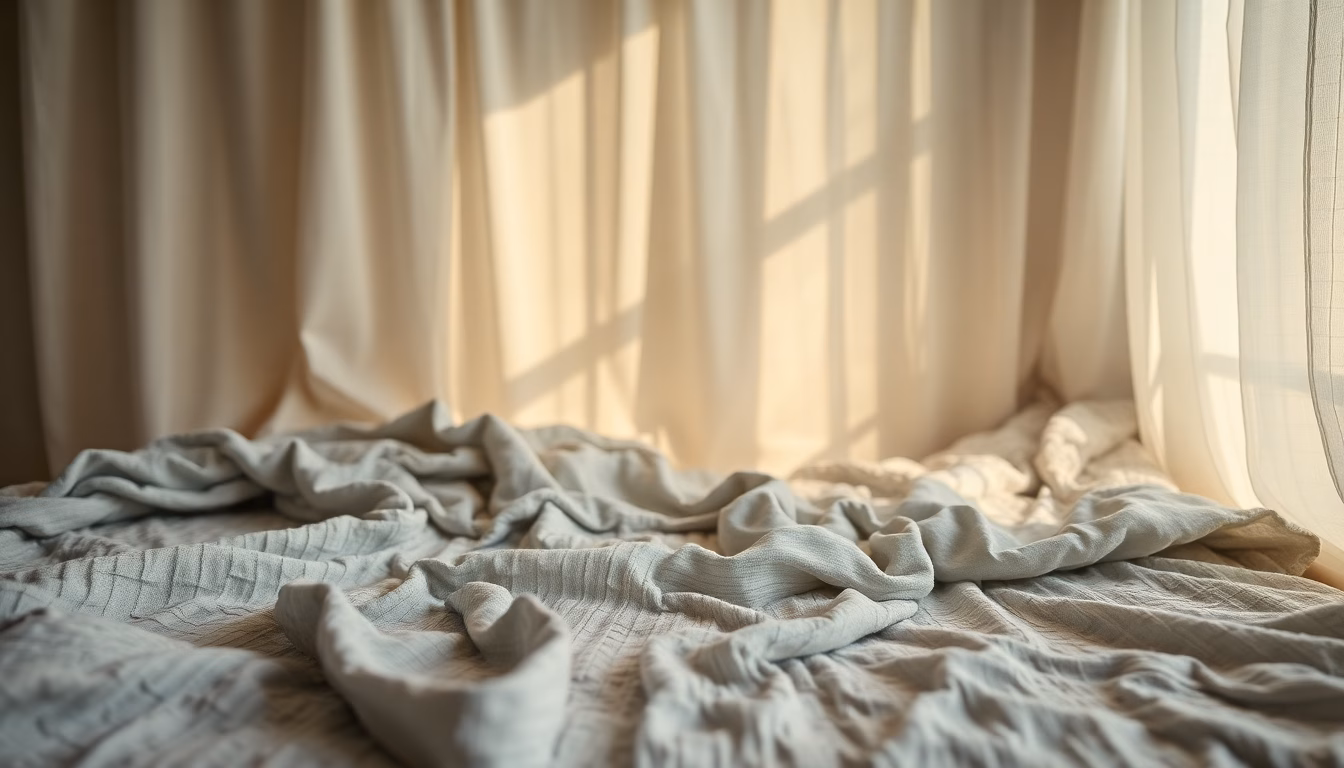 mains découpant un drap en lingettes