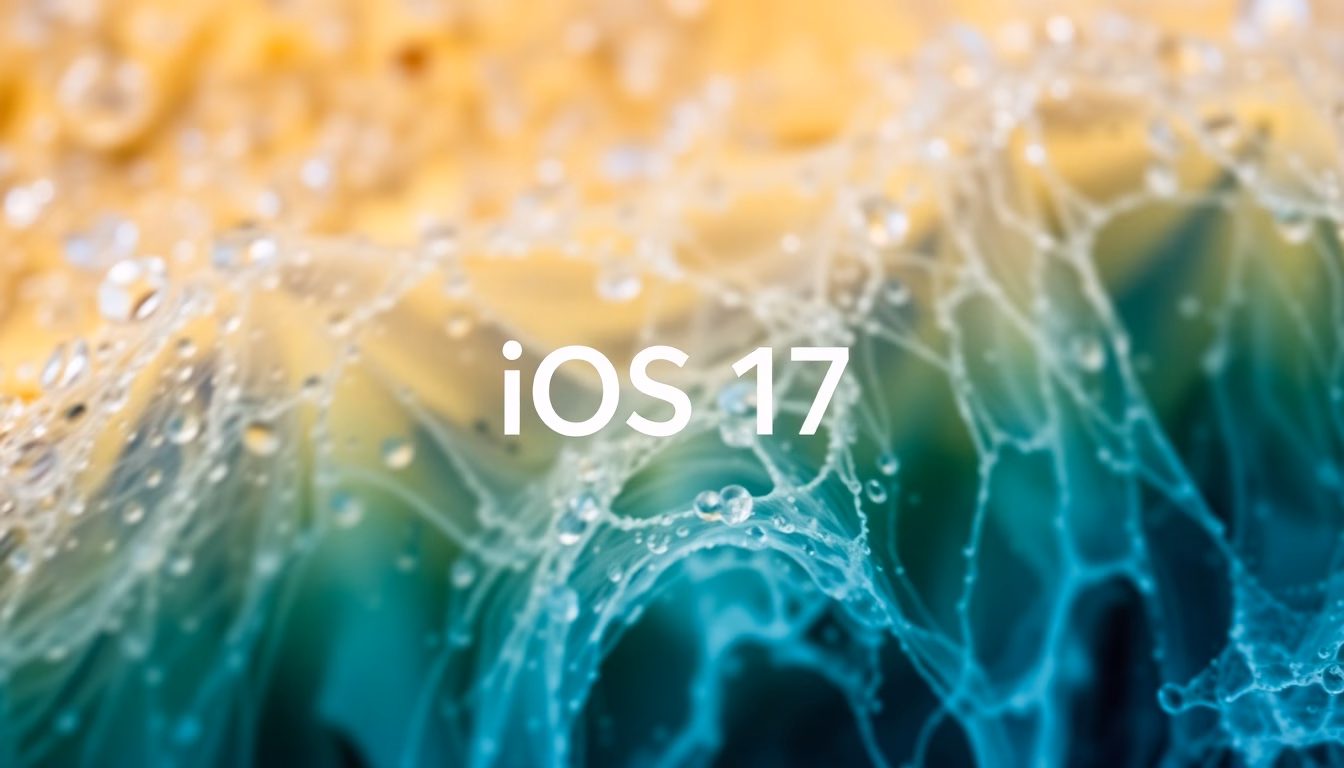 Smartphone avec écran d'accueil iOS 17