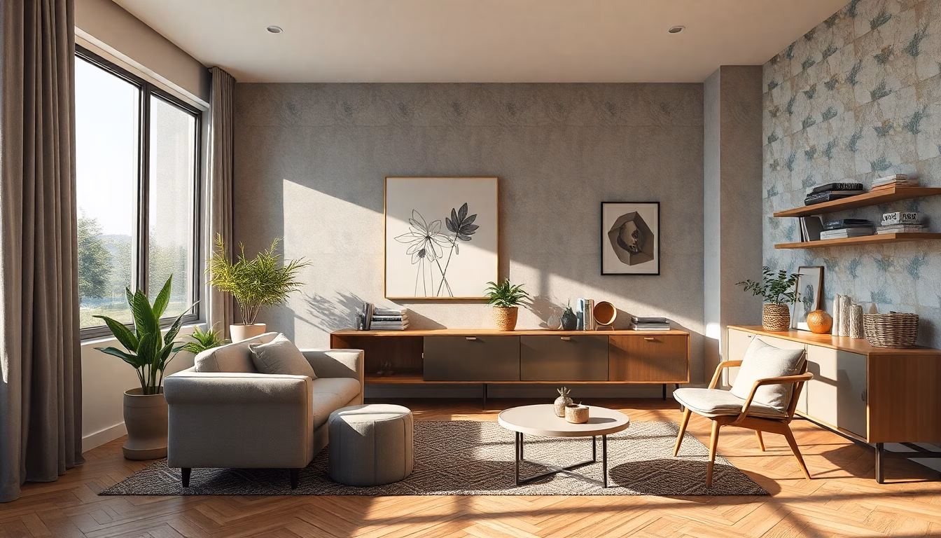 salon moderne aux couleurs tendances 2025