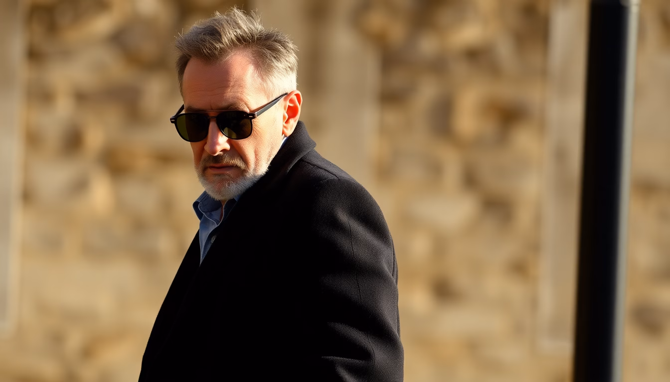 Jean Reno dans une tenue chic et décontractée