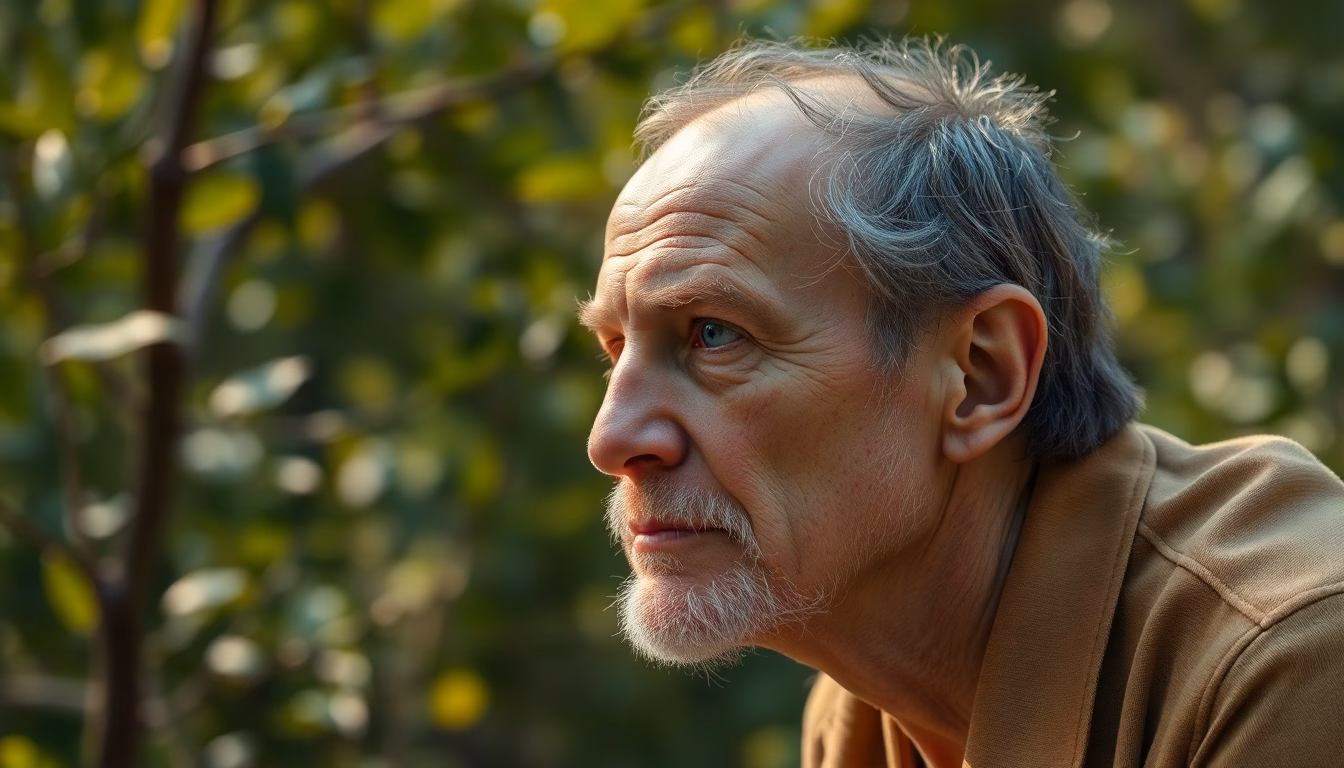 Louis Schweitzer méditant dans la nature